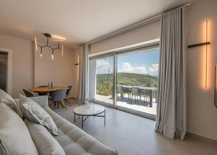 빌라 Mesogi Villas, Brand New Modern, Stylish Villas, Private Pool, Seaviews Spartokhórion