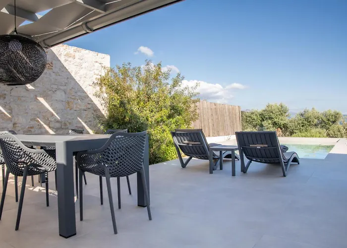 빌라 Mesogi Villas, Brand New Modern, Stylish Villas, Private Pool, Seaviews Spartokhórion